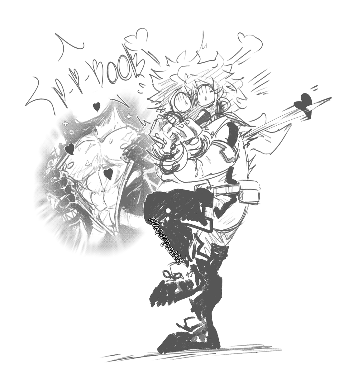 dragonpunk15's tweet photo. #bkdk #bakudeku 
Villain GZ💥 fighting dirty against Hero Deku 🥦
and Hero Deku's too gay 💘❣️❤️‍🔥❤️‍🩹 https://t.co/P7cfQJsBmN