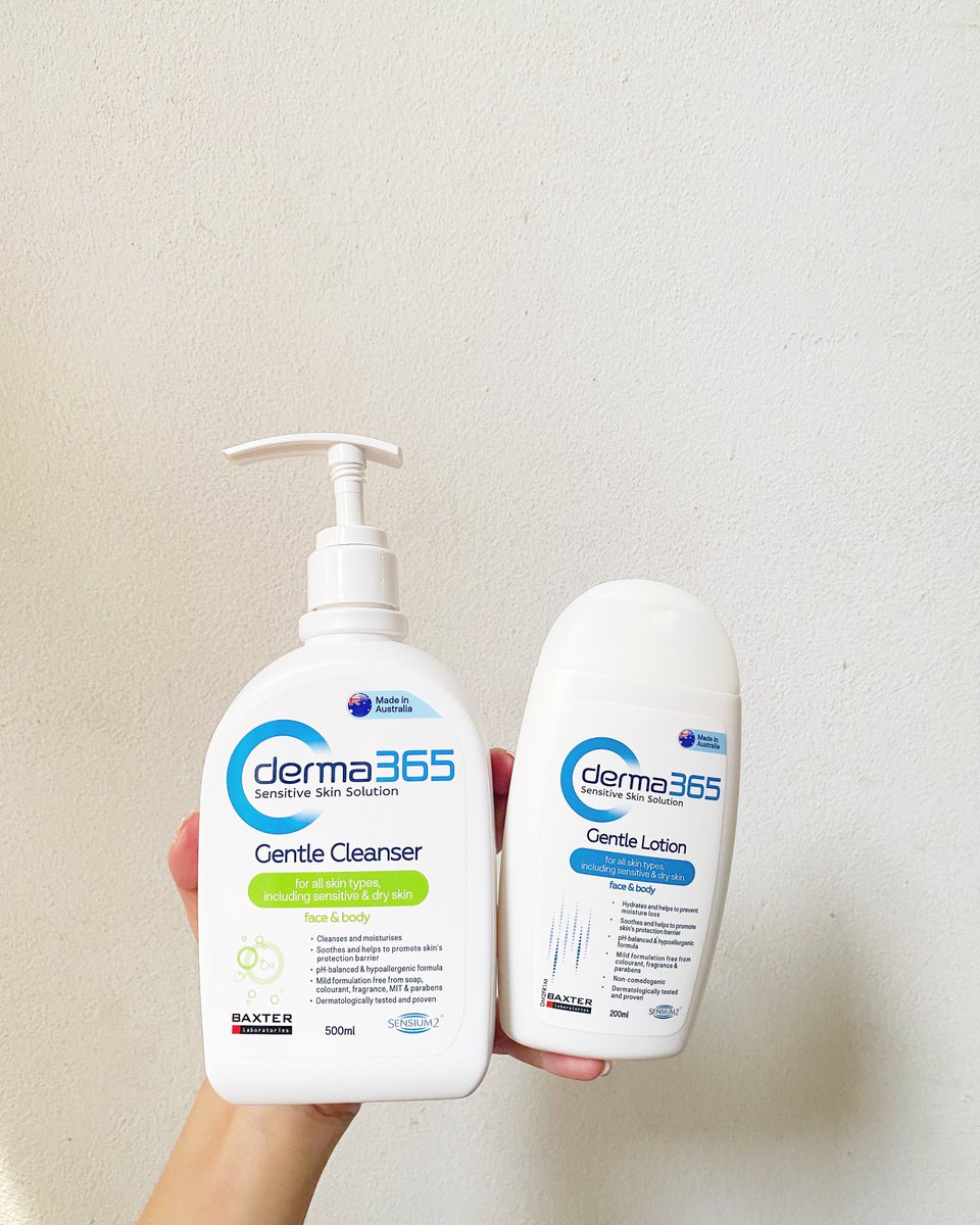 abaneleci's tweet photo. อยากแนะนำ set ดูแลผิวหน้า และผิวกาย สำหรับคนแพ้ง่าย เป็น cleanser + lotion จากแบรนด์ #Derma365 จากออสเตรเลีย สองตัวนี้จะช่วยปรับบาลานซ์ผิว ทำให้ผิวกลับมาแข็งแรงไม่แห้ง ชุ่มชื้นขึ้น แต่ไม่เหนอะหนะ อ่อนโยนมากก #365หน้าไม่แพ้ สามารถหาซื้อได้ใน 7-11 น้าา 🥰💓 https://t.co/V5AWh3eUry