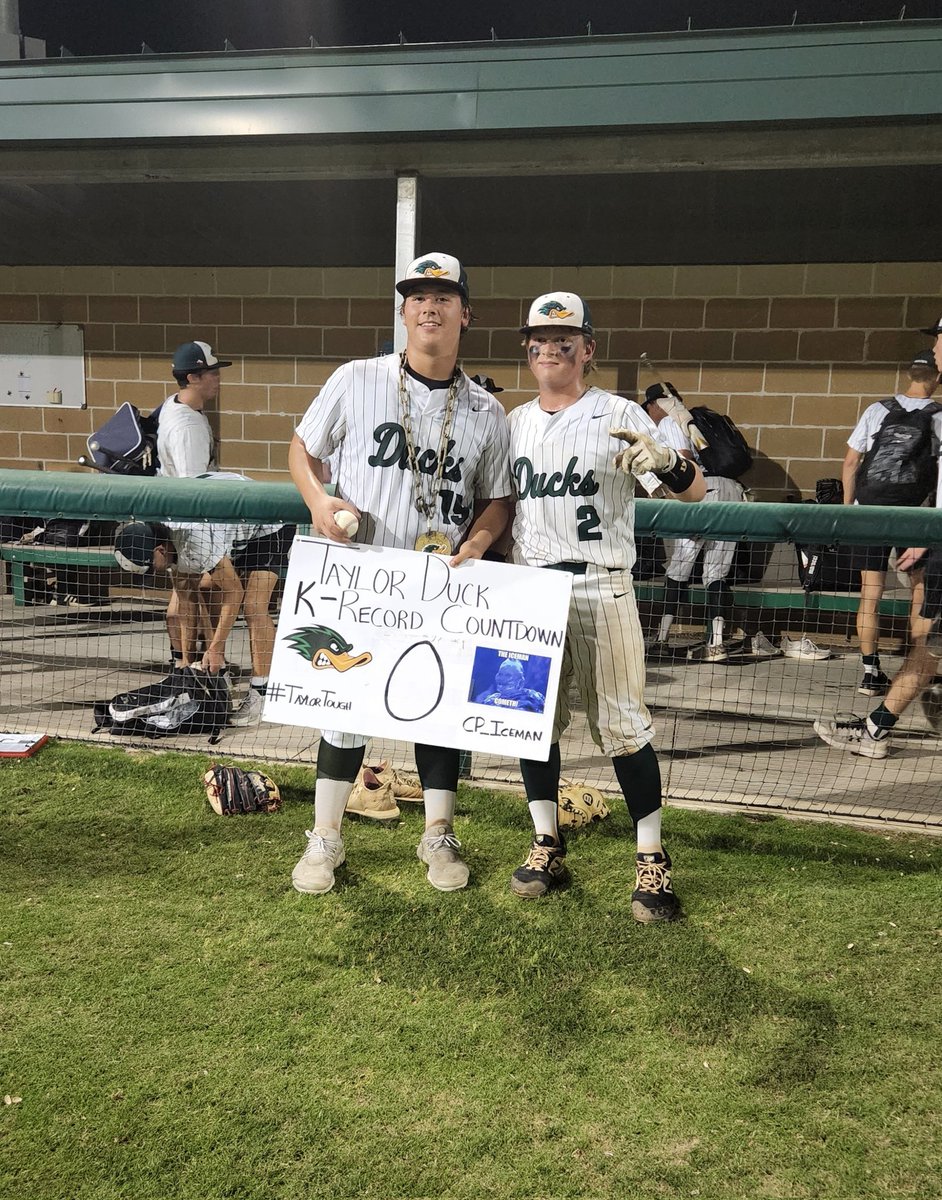 These two called and pitched an amazing game tonight beating China Spring 2-1. Chris now has the most single season strikeouts in the history of Taylor baseball. The record now sits at 140.<a href="/ChrisPerez2024/">Chris Perez</a>