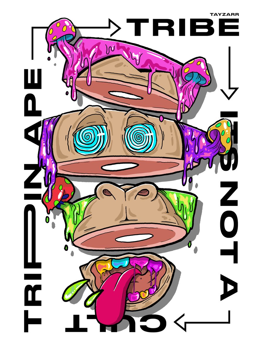 Tayzarr_Customs's tweet photo. 7HRS and I'm finally finished. It's not a CULT it's a TRIBE 🧪🐒@trippinapes @FigHouse_ @KulbikC @defigemhunt  #NFT #TrippinApeNFT https://t.co/fQtAqVik3g