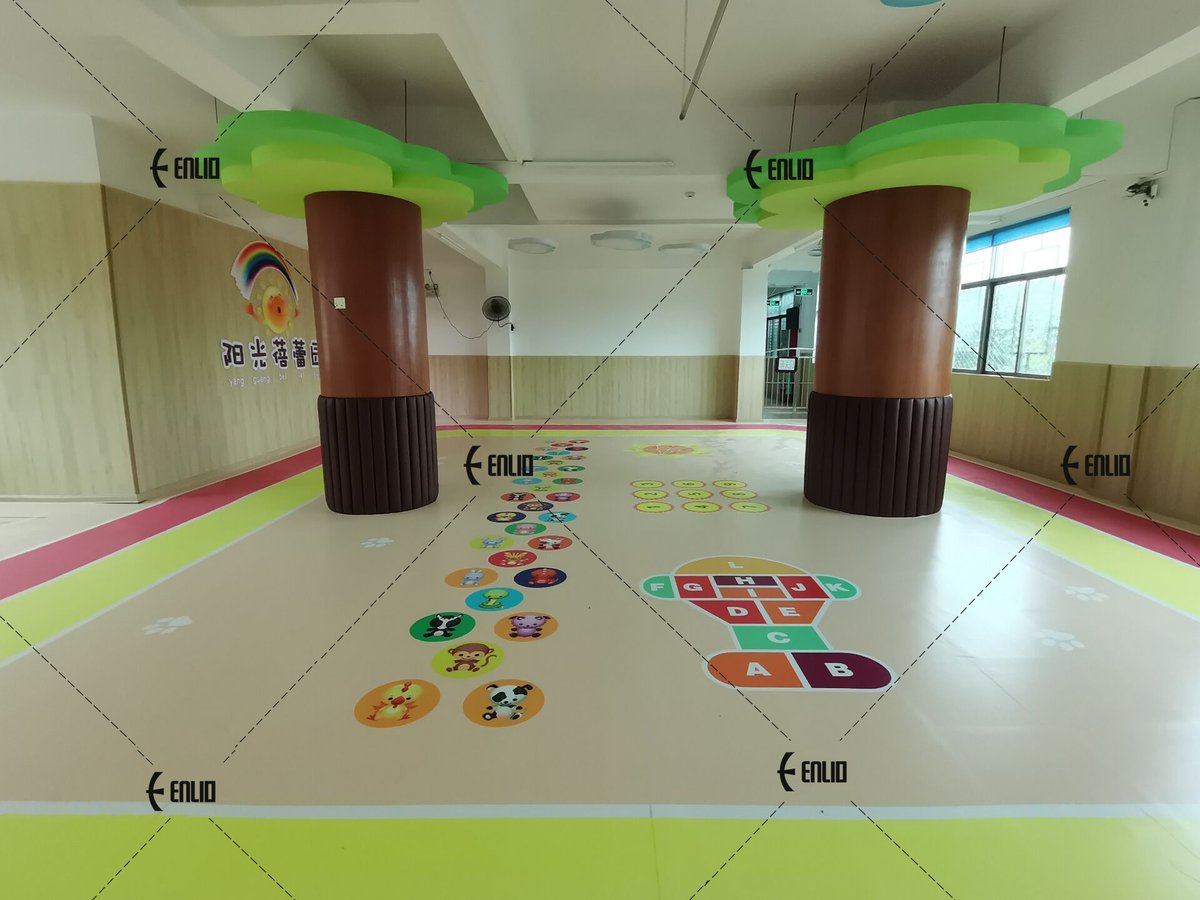 Enlio customized for indoor kid's playground, the environment and safety.
#enlio #sportsflooring #customizedflooring