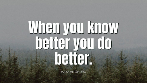 TheZigZiglar's tweet photo. "When you know better you do better."-Maya Angelou https://t.co/ZLSyX7z6IE
