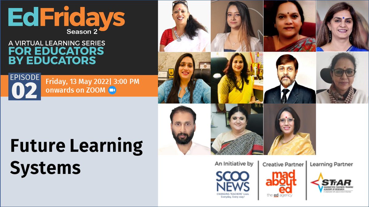 MadAboutEd's tweet photo. Today @ 3 PM

Episode 2 of #EdFridays #Season2 - Future Learning Systems

Register Now: https://t.co/p6bGRmqlFZ

Attend the session on Zoom and Get a Certificate of Participation!

To be a speaker in an upcoming EdFridays, register here: https://t.co/Hgmz7oyify

@sttaracademy https://t.co/0D5oKh45Ol