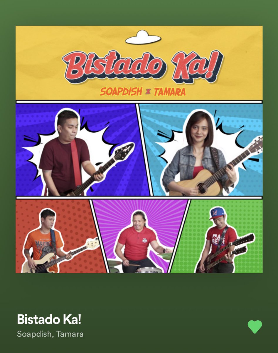 Guys, nasa spotify na yung latest single namin na "Bistado Ka" feat Tamara. Click nyo lang yung link. :) 

open.spotify.com/album/22b9RwMS…