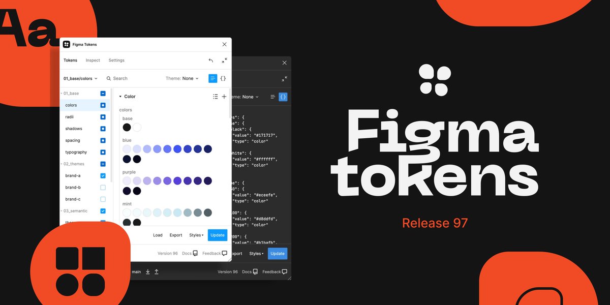 It has been a while, but release 97 is packed with some awesome stuff ✨🎉

🔸 DarkMode (<a href="/figma/">Figma</a>)
🔸 GitLab Sync (finally🔥)
🔸 Autocomplete
🔸 Deep Alias tokens for Typo &amp; Shadow
🔸 Reference composition tokens
🔸 Minimise
🔸 Duplicate token group/set

⚡ figmatokens.com