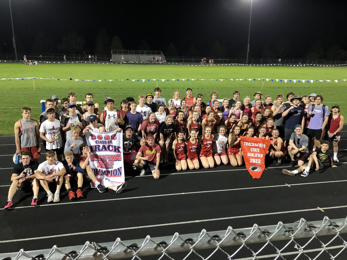 STA girls and STA boys-District Champions. Roll Saints.