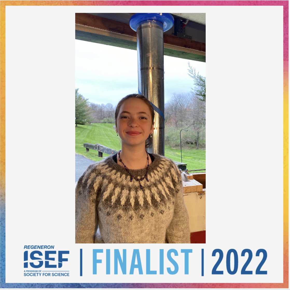 Thrilled to be a finalist at this year’s
<a href="/Society4Science/">Society for Science</a> #RegeneronISEF !
 <a href="/BroadcomSTEM/">Broadcom Foundation</a>