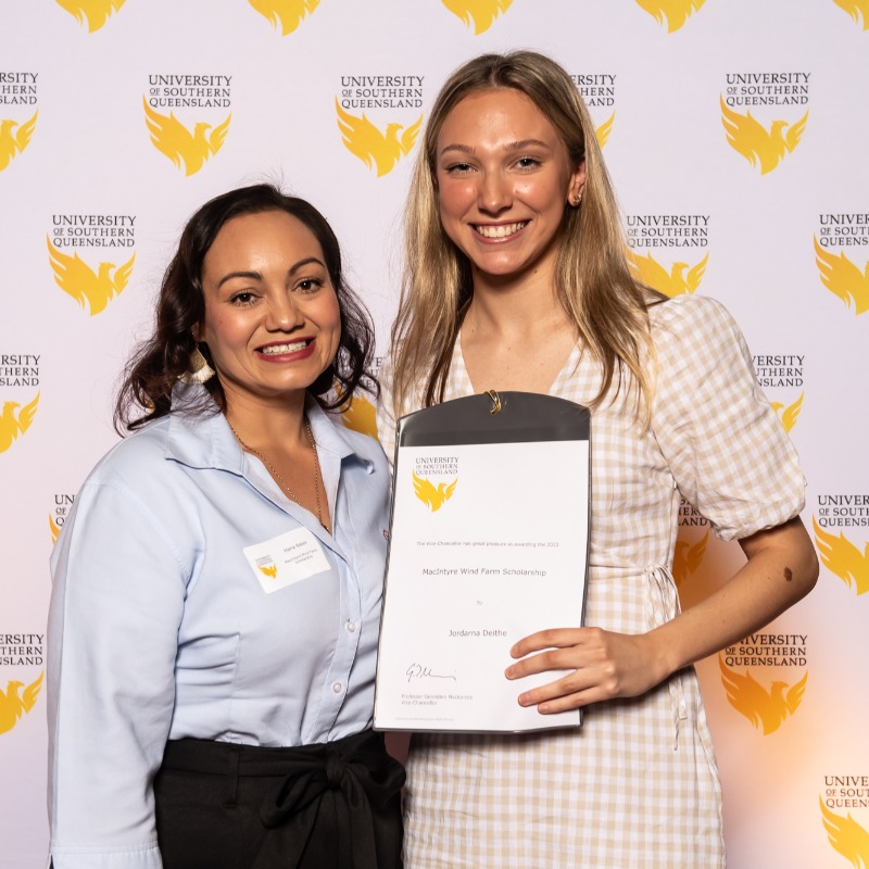 unisqaus's tweet photo. “I’m so thankful for the opportunity to be supported by the MacIntyre Wind Farm Scholarship and I think it’s wonderful that @ACCIONA_AU choose to generously support students like me.”

#usqproud 🏆