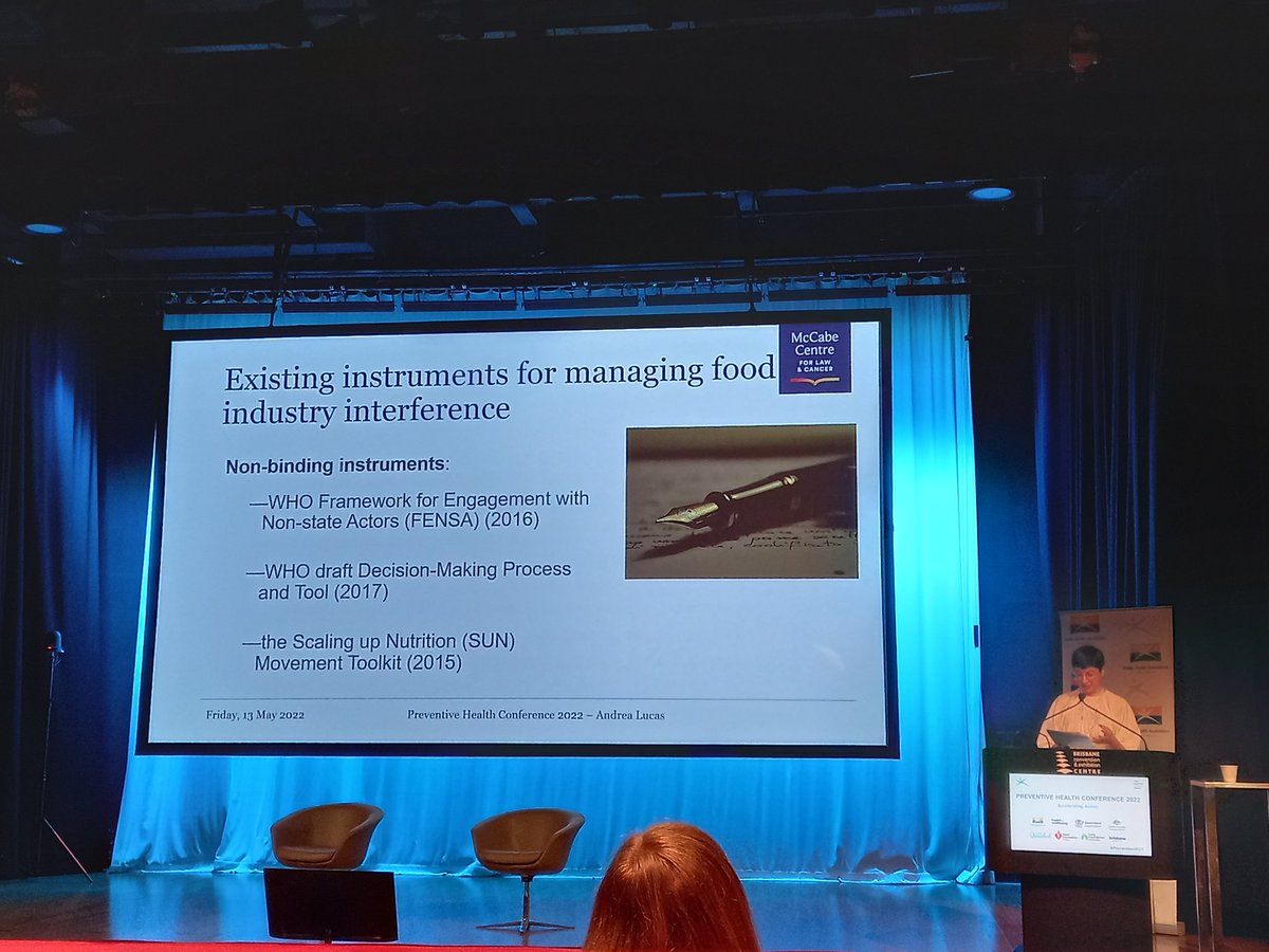 There are no binding agreements for managing food industry interference. We need to properly define industry actors so we can identify where there are conflicts of interest &amp; when engagement may or may not be necessary - great to hear from public health lawyer @AndreaL58220526