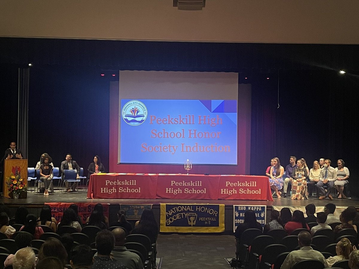 PeekskillCSD's tweet photo. Congratulations to our 80+ #Peekskill High School students who were inducted into honor societies this evening! #PeekskillPride #KeepingthePromise https://t.co/D6iRAeKUdi