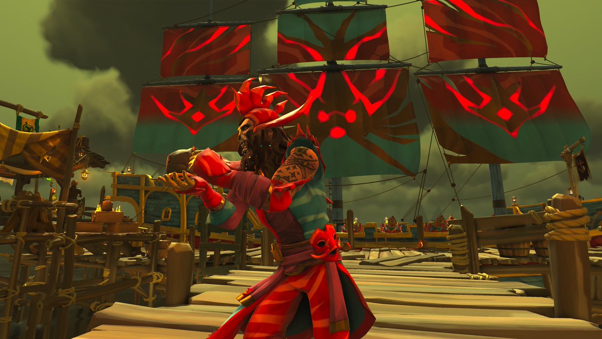 LukeVonDoom's tweet photo. New costume! New weapons and equipment!! New Ship set!!! And finally *takes huge breath in* POCKET PET RATS N CRABS!!!! Twas one of the best Thursdays ever! Thank u Rare and Sea of Thieves!!! 

@SeaOfThieves #SeaOfThieves #SoTShot @RareLtd https://t.co/VXUrfXg9SF