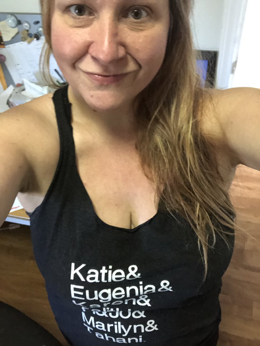 tara_taylor's tweet photo. Today is #WomenInMathDay. It was also quite warm so I proudly wore my #MathGals tank top 🌝💪 https://t.co/SvmgRSnjuD
