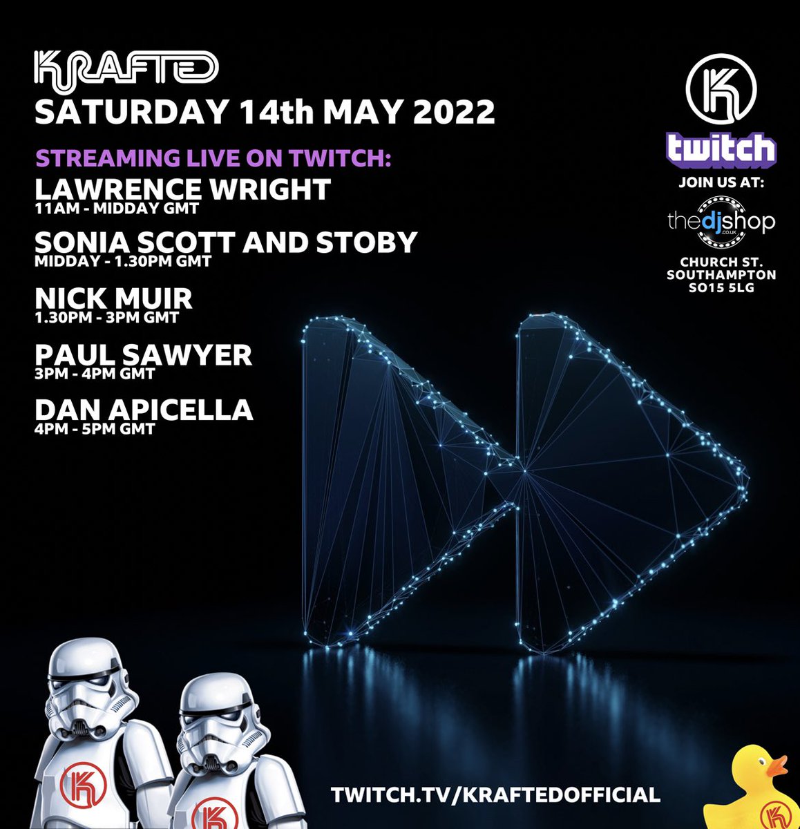 So looking forward to this!! Going to make a weekend of it! Staying on Friday and Saturday night! Can’t wait to meet the @kraftedofficial gang @PaulSawyer_ @simonsinfield and @Darren_Krafted! and our good friend @LaurenceWright1also and our music legend @NickMuirMusic!!