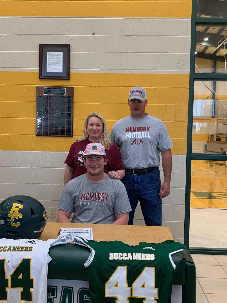 We are so very proud of this kid!! Today he officially signed his letter of intent to play football for McMurry University in Abilene in the fall!! 🏈🏈🏈 Thank you to everyone that came to celebrate him!! We can't wait to watch him play in the fall!! #GoWarHawks