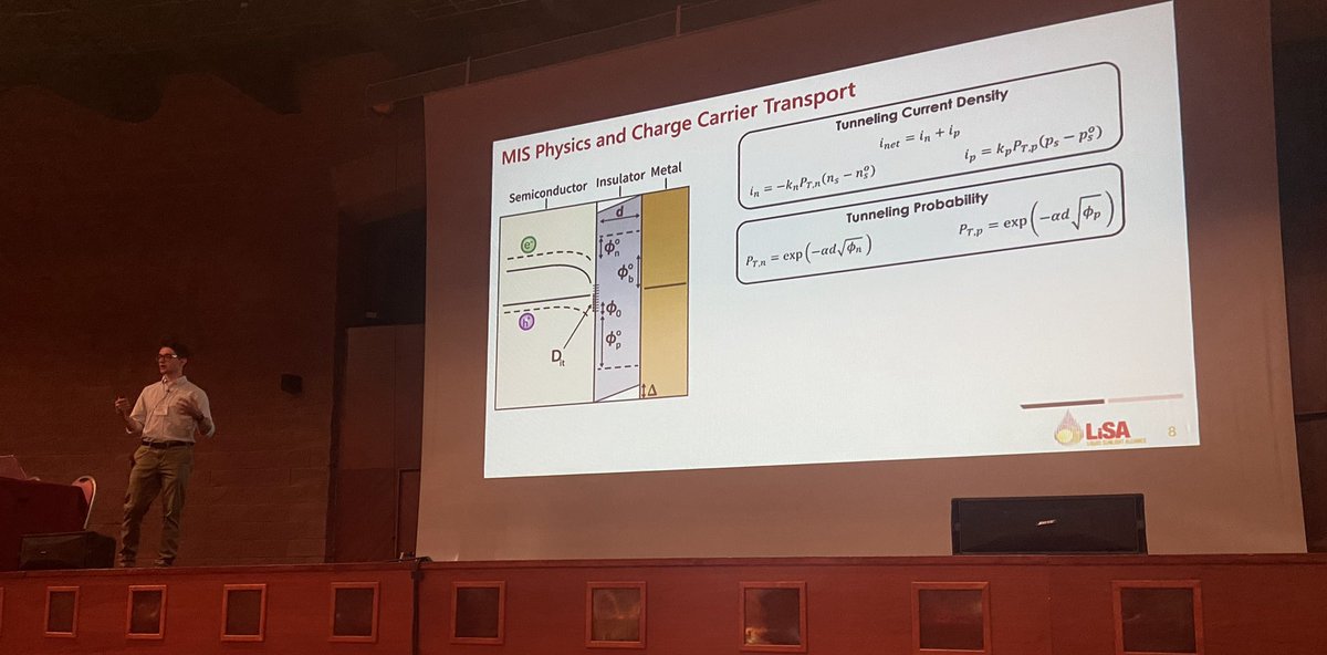 Great presentation tonight by @AKing_MI on #modeling of MIS structures for selective photo #echem #CO2reduction #GRCSolarFuels @GordonConf! @LiSA_Hub_DOE @doescience