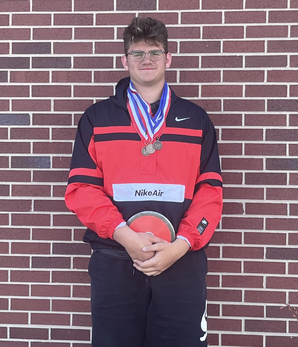 Had a great couple of days at the Region 8 Championships. Took 1st in both Discus and Javelin and broke a 54 yr old school record in the discus with a throw of 174’6!! Next week is State!! #LehiTrack <a href="/LehiFootball/">Lehi Football</a> <a href="/USUFootball/">USU Football</a>