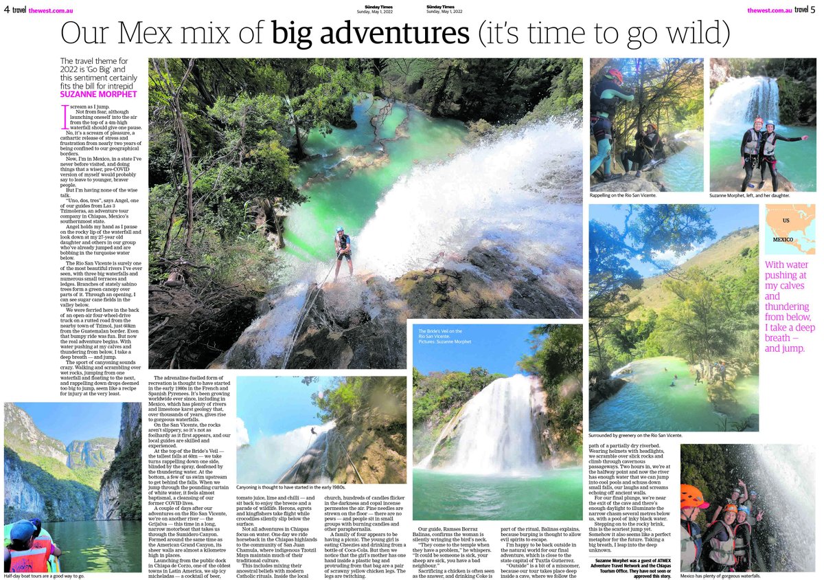 SuzanneMorphet's tweet photo. Reading this story again reminds me how much fun I had in Chiapas, Mexico #ATMEX #Chiapas #outdooradventure #Mexico #canyoning #rappelling #adventure @ATMEX_Official https://t.co/RypQuHMxqX