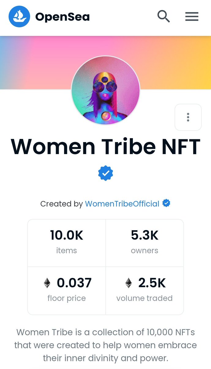 WomenTribe_nfts's tweet photo. We just got verified on @opensea! ✅

Show us your best celebration GIF!! 🥳 https://t.co/MzEcTsoPsG