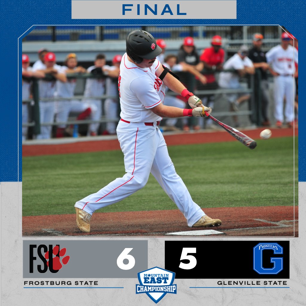 TheMountainEast's tweet photo. FINAL: Frostburg State edged Glenville State late, 6-5. The Bobcats scored four runs in the final two innings to rally for the victory. https://t.co/GoI3cNGbcB