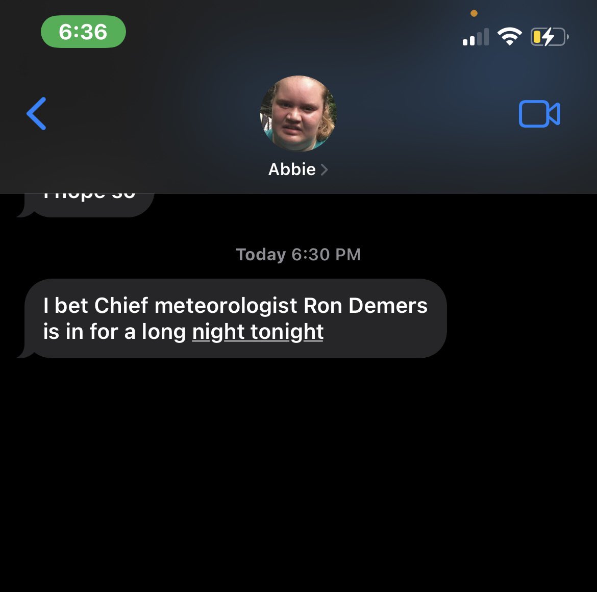 macjohnson33's tweet photo. This is by far one of the best texts I’ve ever received. (There’s a lot of severe weather happening right now) lol https://t.co/eKMJlx1Gf6