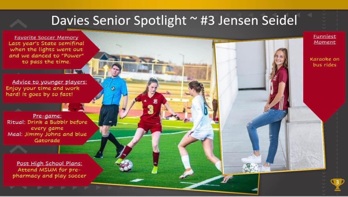 Jensen Seidel a two year captain is up today.