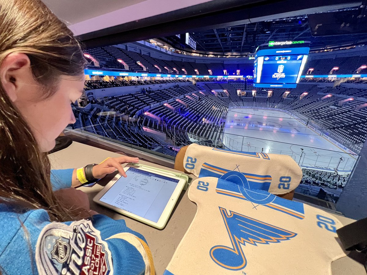 AbbeyCounts's tweet photo. when finals and playoff hockey land on the same week 😵‍💫🥳🤓 @StLouisBlues @NHL #stlblues #playoffhockey https://t.co/qtNax5VPLt