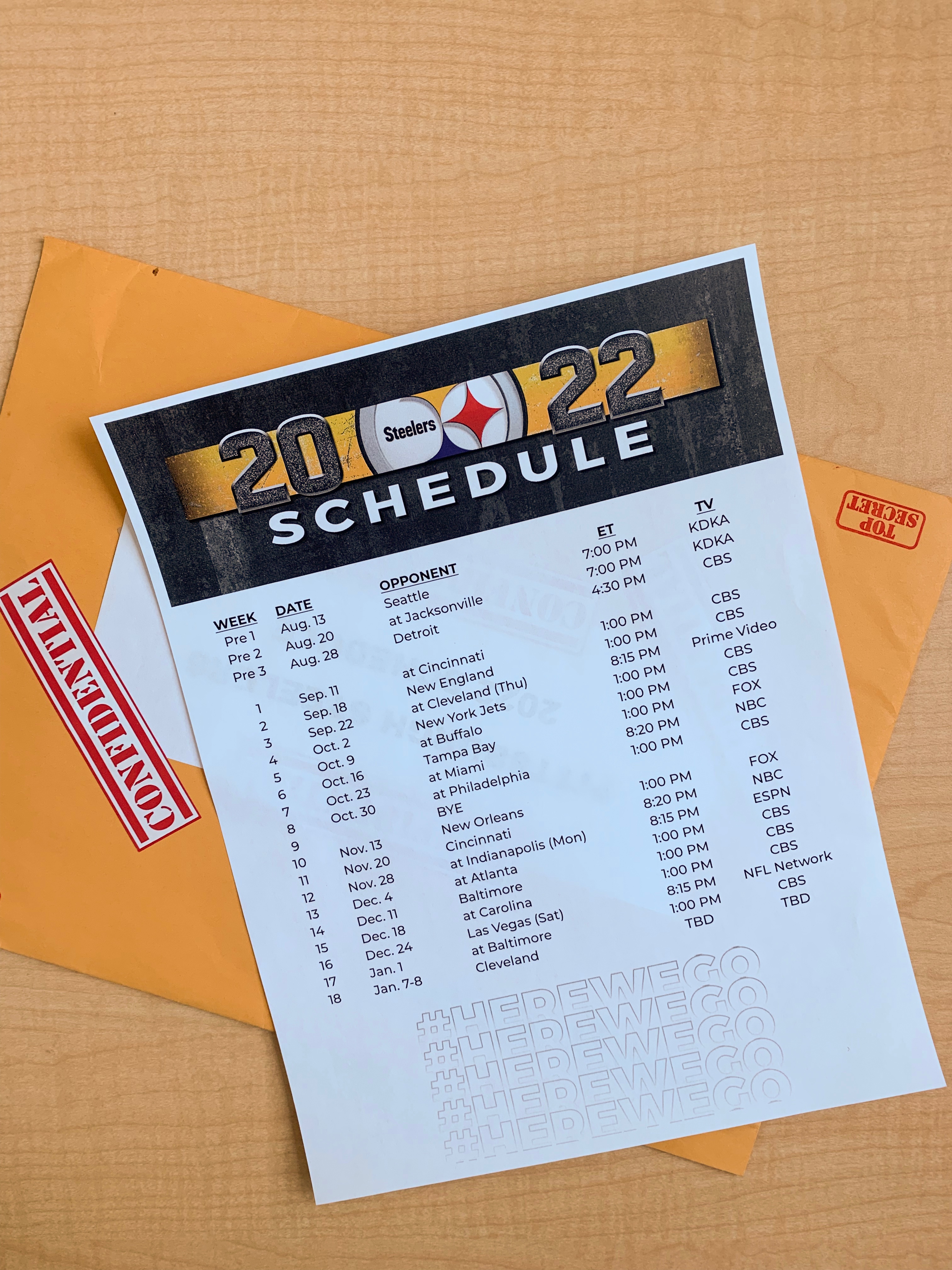 steelers schedule 2022 espn