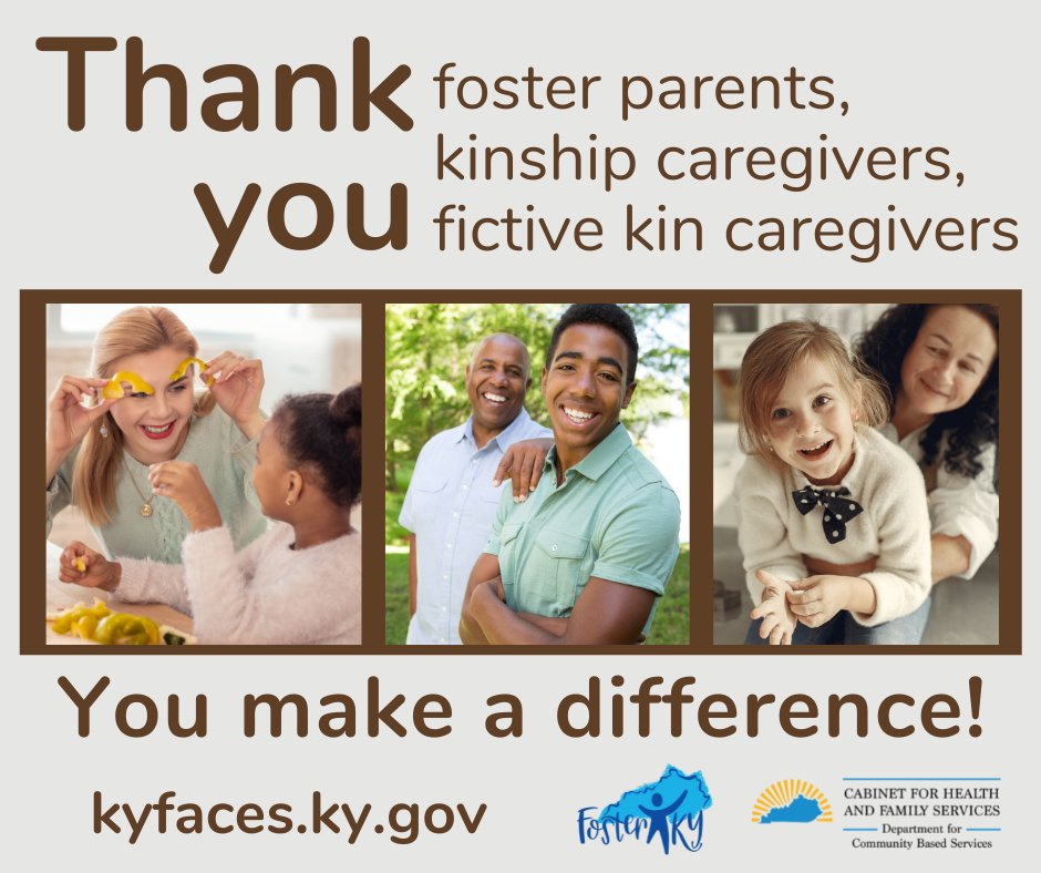 KyDCBS's tweet photo. To all our foster, kinship and fictive kin caregivers, thank you! Thank you for helping children and families heal. Thank you for caring, all the time, especially during the hard times. You are changing lives. #fosterky #kinshipcare #fictivekin #FosterCareMonth #ThankfulThursday https://t.co/WKsc6W0Iqm