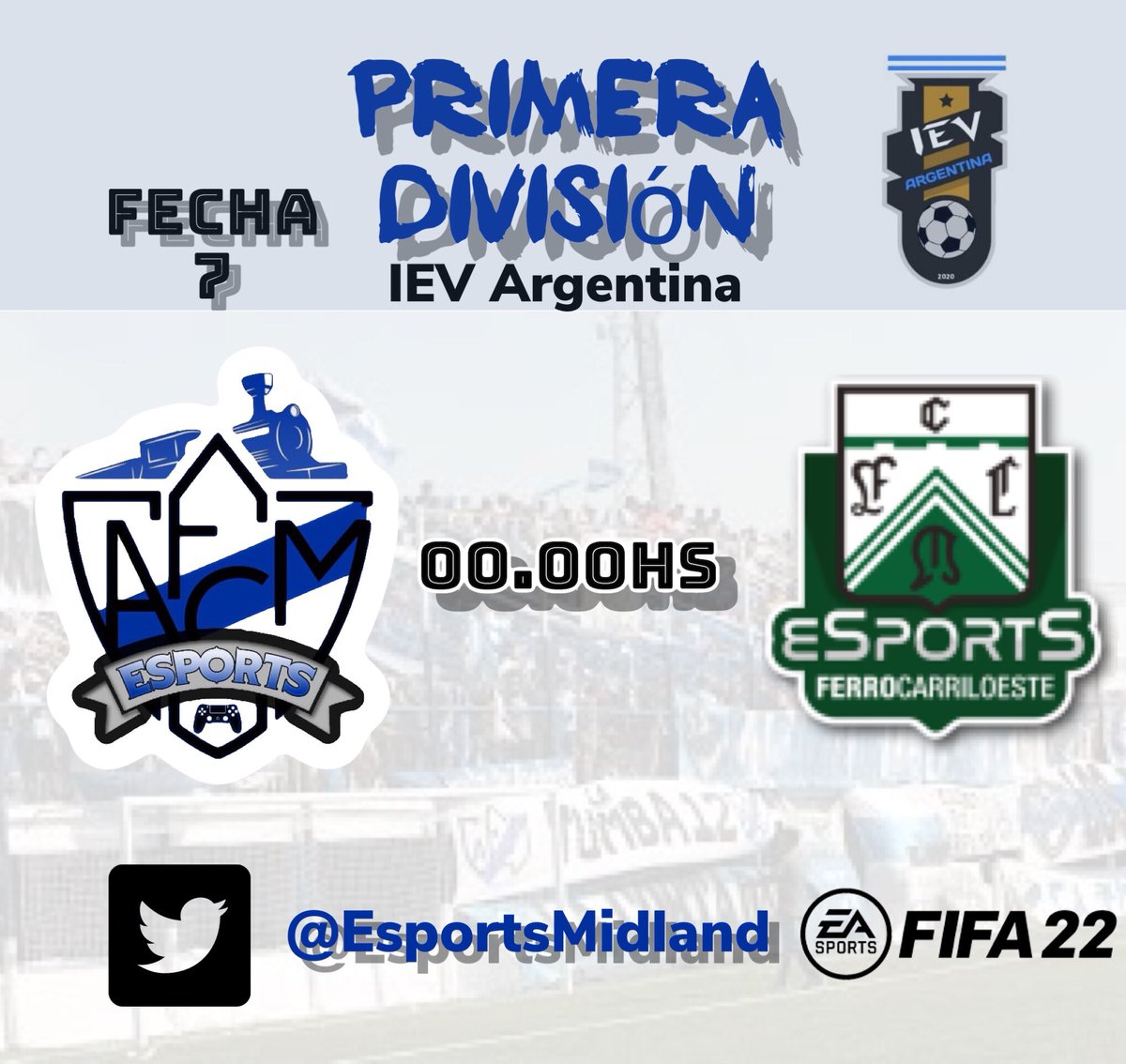 EsportsMidland's tweet photo. Esta noche se cierra la semana con triple fecha.

En primer término y por @IESAFIFAar enfrentamos:

⏰23.00hs
📆#Fecha11
🆚 #ZarateFC

⏰23.30hs
📆#Fecha12
🆚 #RafitaeSports 

Más tarde se juega por @ievargentina

⏰00hs
📆#Fecha7
🆚 #Ferro

#VamosMidland ⚽️🎮😍 https://t.co/oRe05zQir1