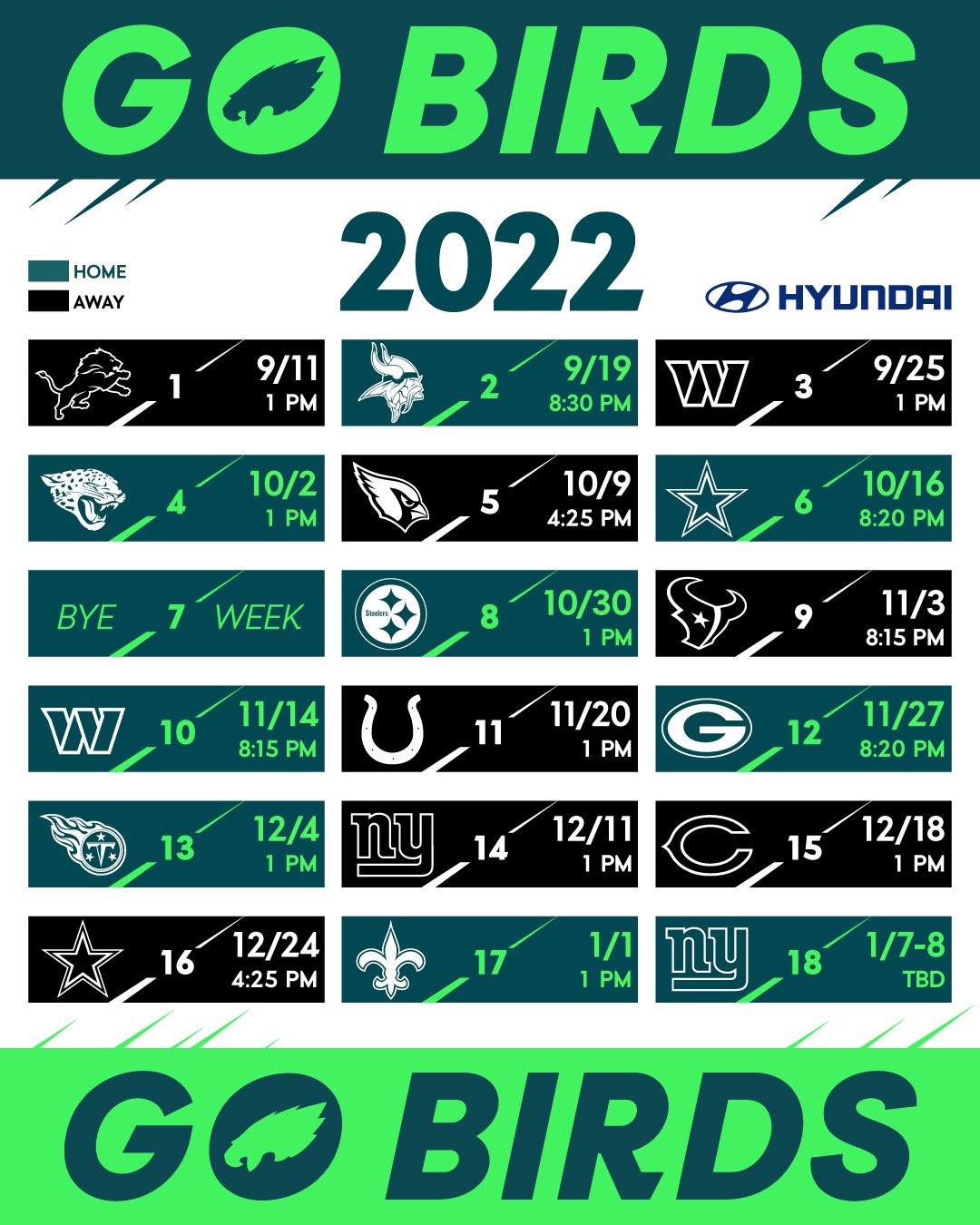 nfl eagles schedule