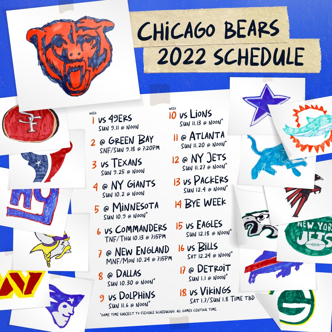 ChicagoBears's tweet image. per sources: our 2022 schedule 

*ɪᴛ’ꜱ ᴜꜱ, ᴡᴇ’ʀᴇ ᴛʜᴇ ꜱᴏᴜʀᴄᴇ