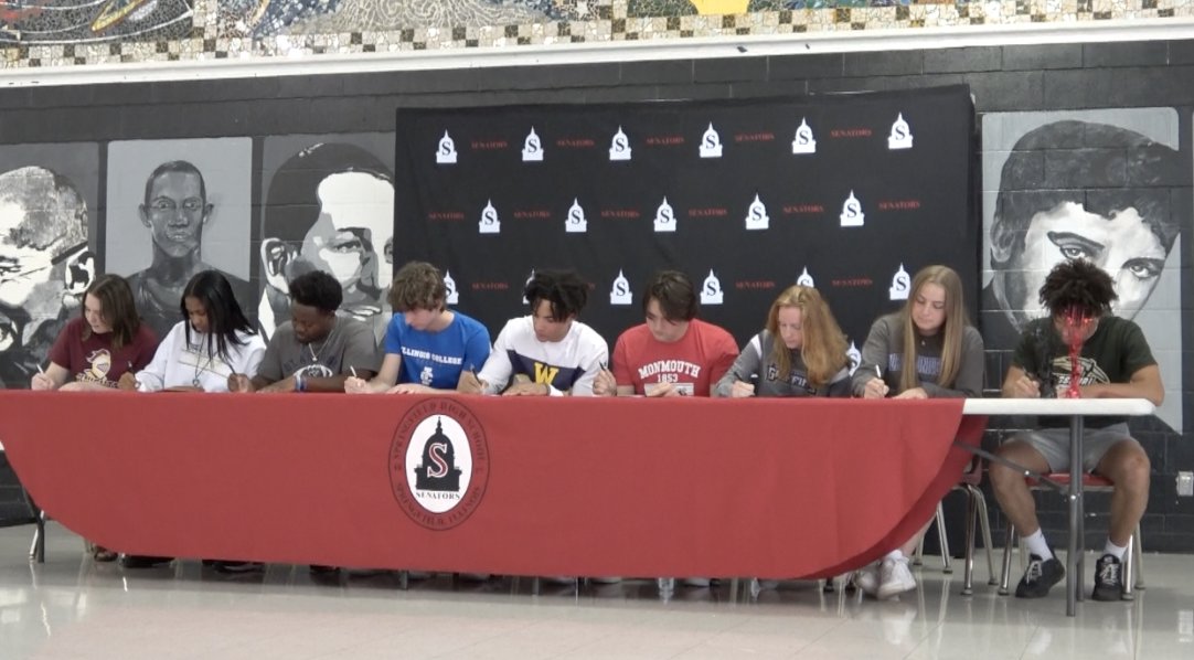Channel1450com's tweet photo. Nine Senators Celebrate Their College Signings:
https://t.co/c6y90Z4SQy https://t.co/Q5IzSevZP7