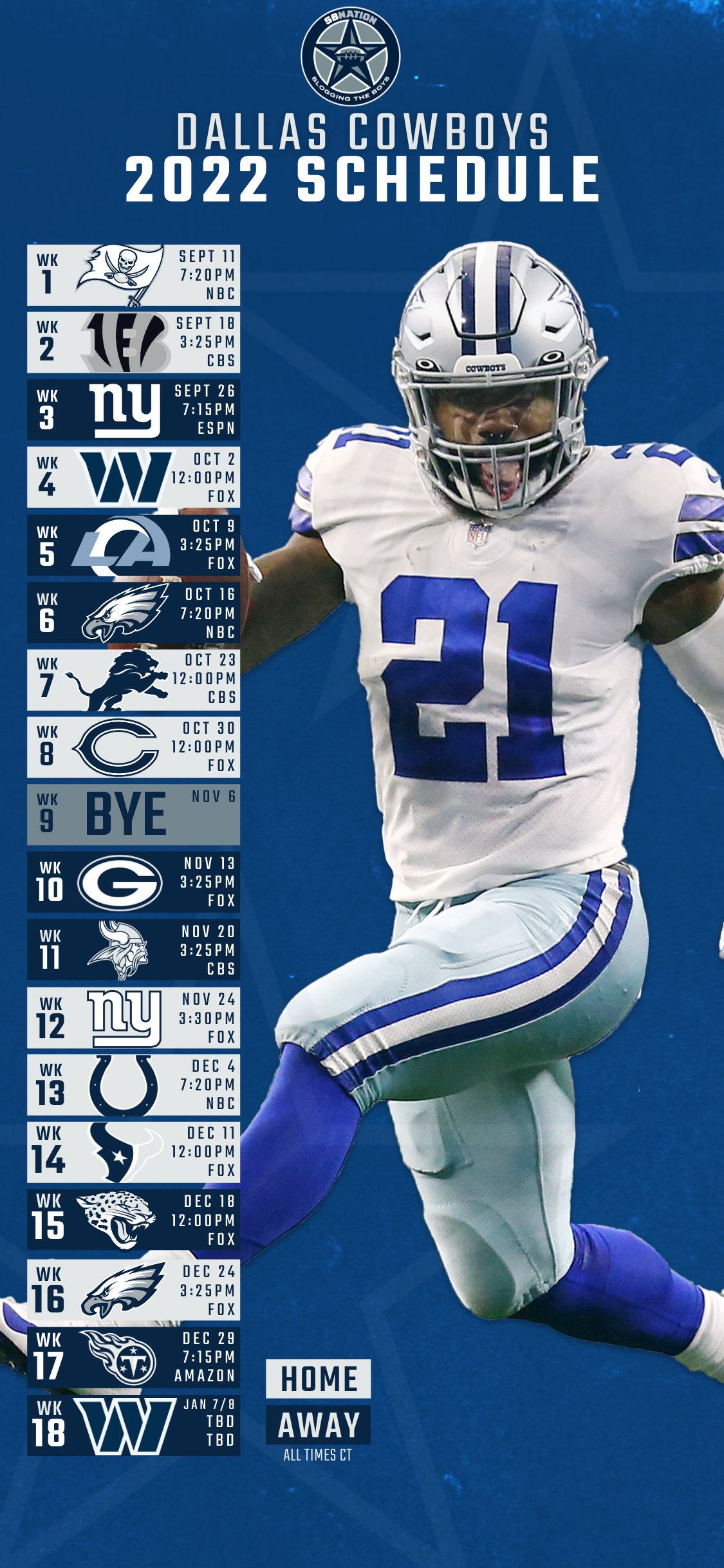 Dallas Cowboys schedule EljanEibhinn