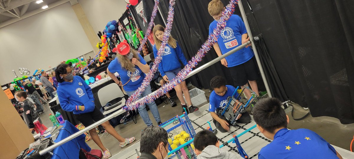 ALESFalconbots's tweet photo. Ashland Falconbots had a great time at the Vex Robotics World Championship, to include coming home with an Amaze award for an "Amazing, well rounded, and top performing robot!" What a great experience for our hard working students! #ashlandsoar #ashlandrobotics @SPARKfoundation https://t.co/WMc13wO9v2
