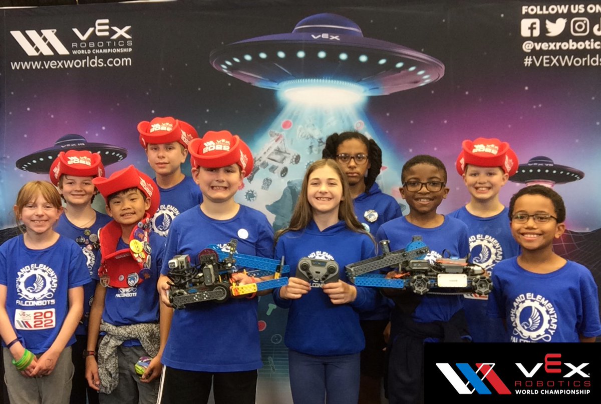 ALESFalconbots's tweet photo. Ashland Falconbots had a great time at the Vex Robotics World Championship, to include coming home with an Amaze award for an "Amazing, well rounded, and top performing robot!" What a great experience for our hard working students! #ashlandsoar #ashlandrobotics @SPARKfoundation https://t.co/WMc13wO9v2