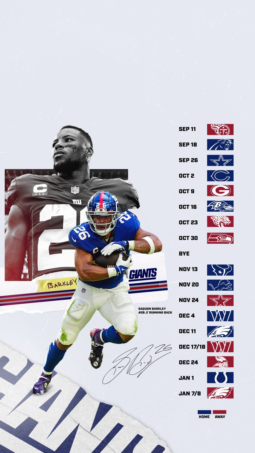 New York Giants announce 2021 uniform schedule