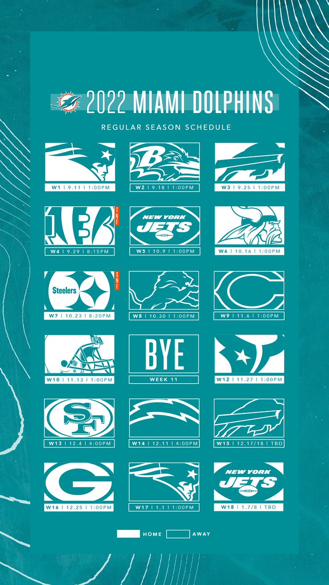 Miami Dolphins on X: Schedule 