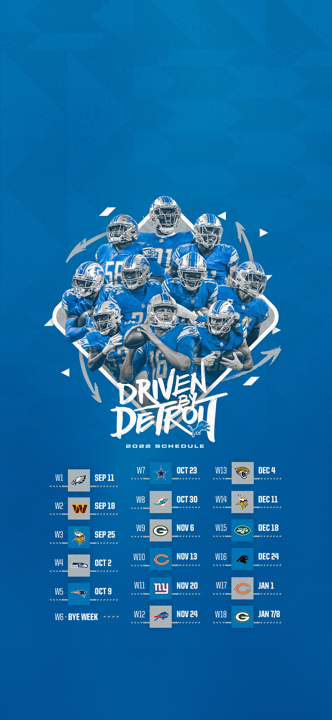 2022 detroit lions schedule