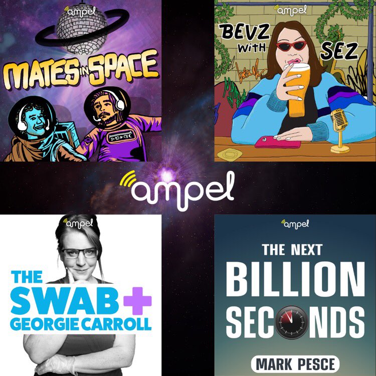 BucklandStu's tweet image. It's been a HUGE couple of days at @ampelprod !

We started two shows, had not one, but two cracking episodes of The Next Billion Seconds with @mpesce and released our first live podcast recording of The Swab with Georgie Carroll.