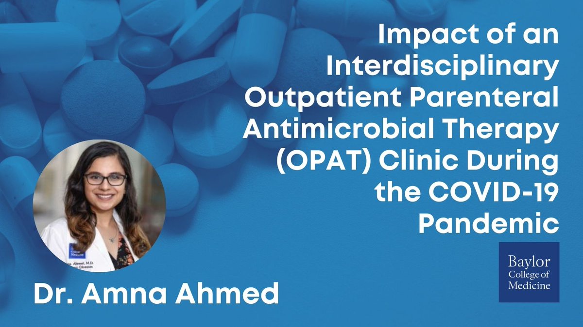 Turning our attention next to Amna Ahmed, MD (<a href="/amna_ahmed_md/">Amna Ahmed</a>)!

Amna is a Traditional track clinical fellow who's been studying OPAT &amp; antibiotic stewardship 💊with her mentor <a href="/TeenaXuMD/">Teena</a>!

#BCMIDRR