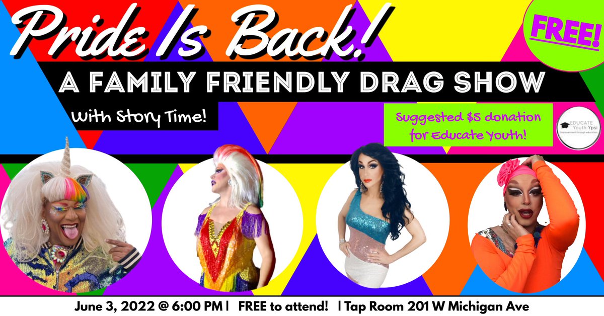 BoylesqueDrag's tweet photo. The following events have been added to our website! Get your tickets, make your RSVPs, and make your calendars! Pride is BACK, Ypsi!!! https://t.co/URwCm3HyTB

#pride #ypsireal #ypsilantipride #pride2022 #PrideMonth https://t.co/i3sW24A8Iu