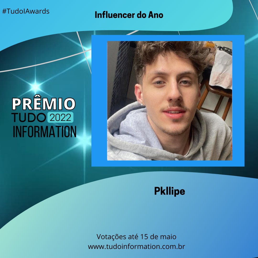 TudoIAwards's tweet photo. Término da votação em 3 dias!🔥 Vote em Pkllipe para Influencer do Ano. Agora não precisa mais abrir aba anônima, vote quantas vezes quiser e 1 voto vale por dois até o final da votação. 
🔗https://t.co/4hhzmuY3Of #TudoIAwards #Pkllipe https://t.co/SIZshs6JXw