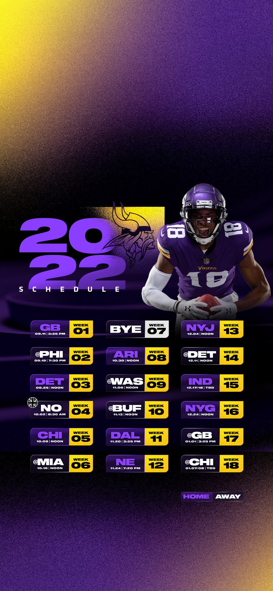 minnesota vikings home schedule 2022