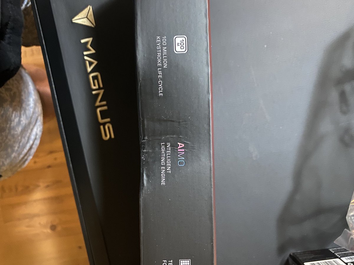 throwdown518's tweet photo. @DrDisrespect look what @UPS did to my @ROCCAT keyboard… I’m bummed https://t.co/i7ghsk3vrs