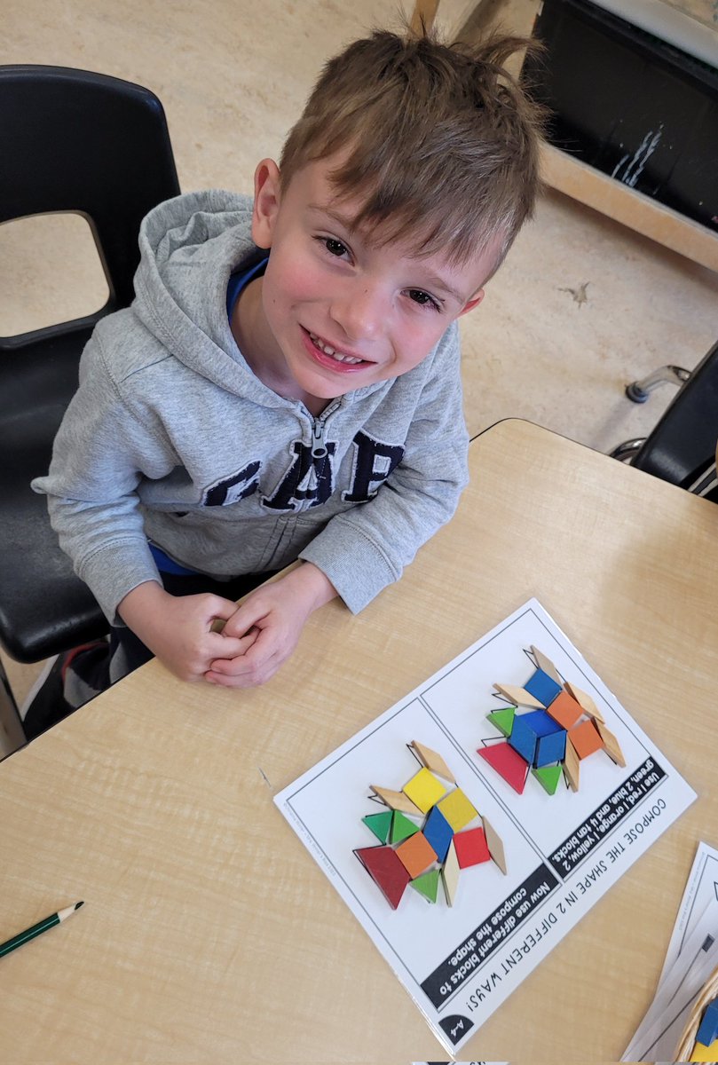 Working on our problem-solving skills and growth mindset to solve challenging shape puzzles.  Our friends worked very hard and never gave up! <a href="/JAMMustangs/">McWilliam Mustangs</a>