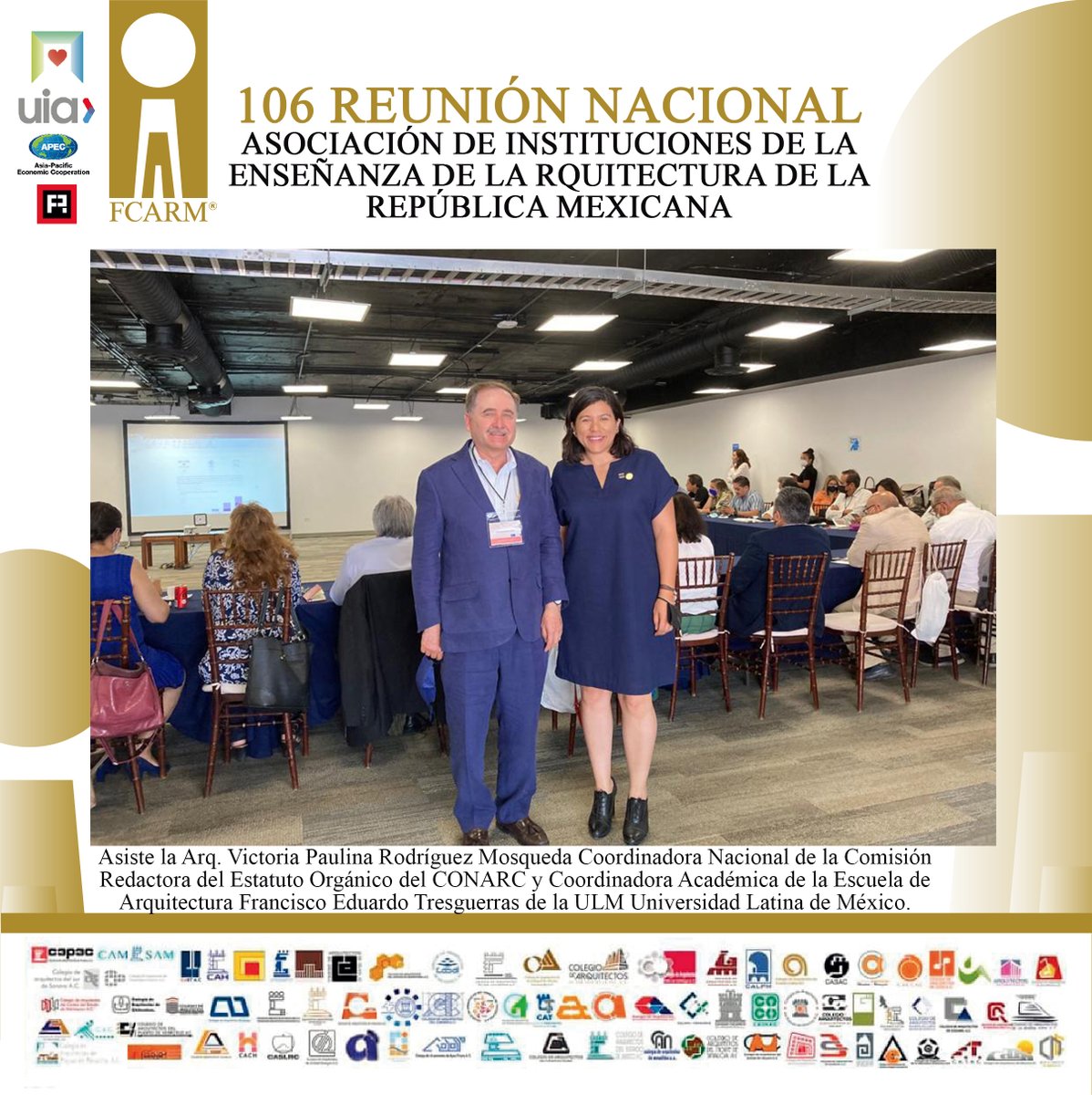 FCARMNacional's tweet photo. 106 Reunión Nacional Asociación de Instituciones de la Enseñanza de la Arquitectura de la República Mexicana. 
Ceremonia  de entrega de Reconocimientos de Acreditación del ciclo 2020,2021 de la  #ANPADEH celebrada el pasado 13 de mayo en el Tecnológico de Monterrey. https://t.co/nPDnWsw65K