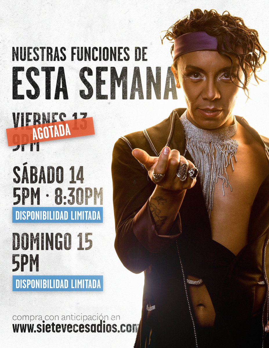 sietevecesadios's tweet photo. ¿Quién viene este fin? LAMORE los espera. Boletos aquí 👉🏼 https://t.co/iQadVsHrRt https://t.co/K7u0KBhlyr