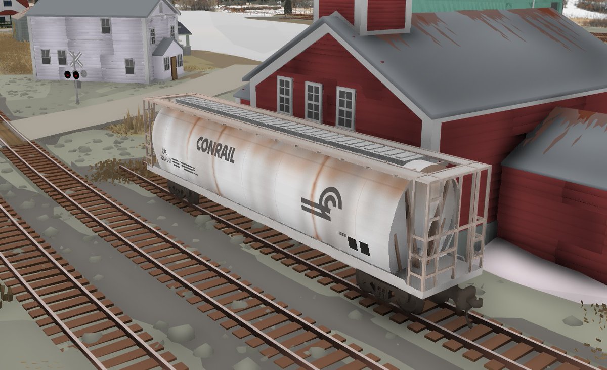 gaugepunk's tweet photo. Absolutely beautiful weathering in this #RollingLine screenshot by Terrain Meister! #ModelTrains #gamedev #indiedev #trains #railways #TrainSim https://t.co/sJdC645r8o