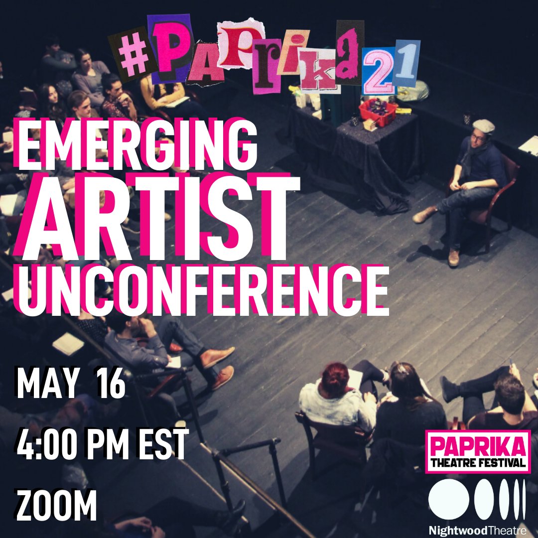 Join <a href="/PaprikaFestival/">Paprika Festival</a>'s opening online event, the Emerging Artist Unconference on Monday, May 16, at 1-3pm PST! This event is co-facilitated by <a href="/nightwoodtheat/">Nightwood Theatre</a> and Paprika Festival.

Register today at eventbrite.ca/e/paprika21-em…