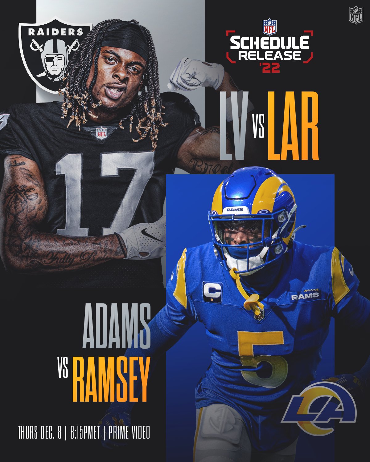 NFL on X: 'The new-look @Raiders vs. the defending champion @RamsNFL on  TNF? Sign us up. ✍️ 